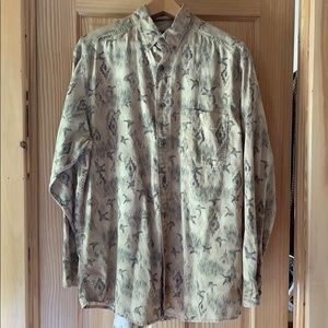 Distressed Aztec Duck Hunting Button Down Shirt